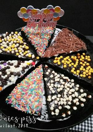Foto resep Brownies Pizza kukus (mirip Amanda)