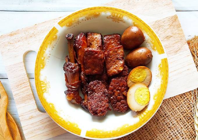 Standar Resep membuat Tahu Tempe Telor Ayam Bacem yang gurih