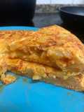 Tortilla de patatas con sobrasada