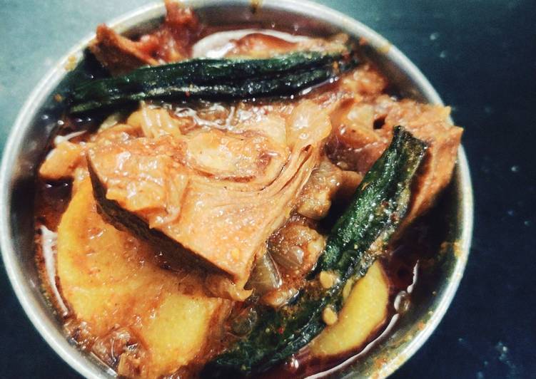 Easiest Way to Make Homemade Kathal,Bhindi ki Sabji