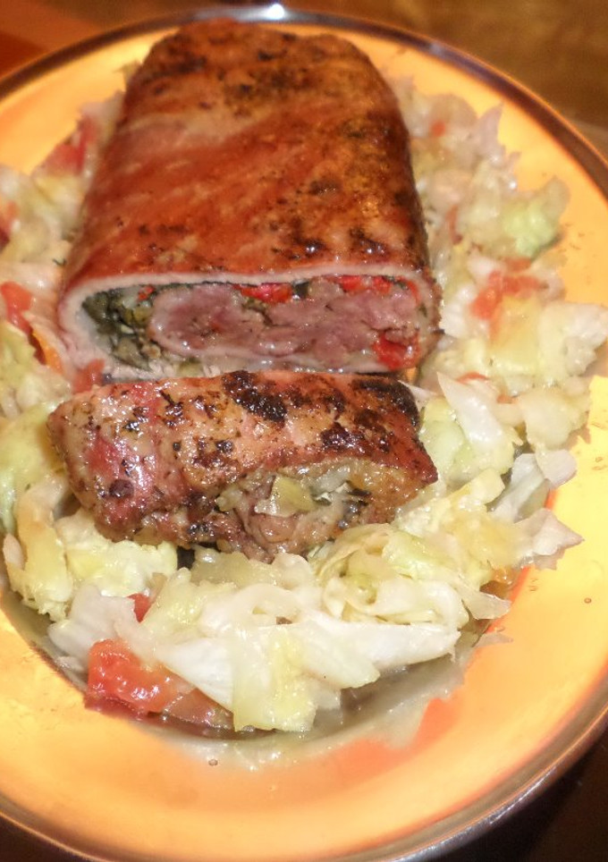 Una foto de Matambre arrollado al horno 
