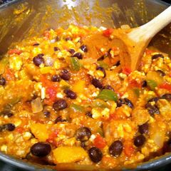 A picture of Pumpkin Turkey Chili.