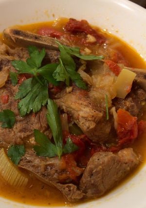 A picture of Stewed Pork Ribs in White Wine.