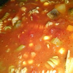 A picture of Sausage vege soup.