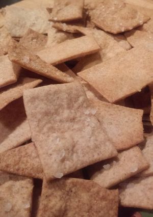 A picture of Sourdough Whole Wheat Crackers .