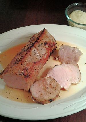 A picture of Teriyaki Pork Tenderloin, cooked Sous – Vide.