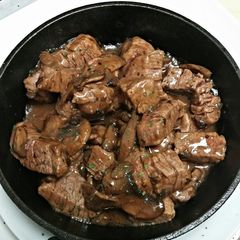 A picture of Pan Seared Cajun Beef tips.