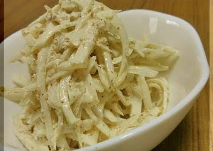 Easiest Way to Prepare Eric Ripert Daikon Radish and Onion Salad with Sesame Mayonnaise