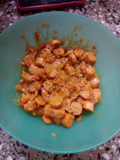 A picture of Cheese&sausage [Indian style].
