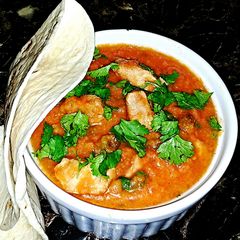 A picture of Mike's Chili Verde.