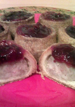 A picture of Vickys Cranberry Topped Christmas Pork Pies, GF DF EF GF NF.
