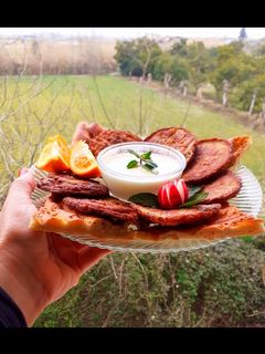 عکسی از دستور کوکو با طعم پونه