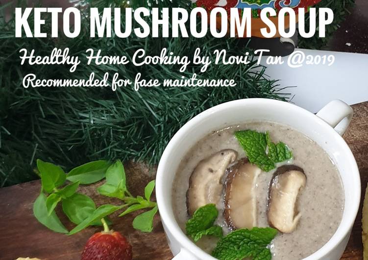 Cara Gampang Membuat 10. Keto Coconut Creamy Mushroom Soup / Sup Krim Jamur, Lezat Sekali