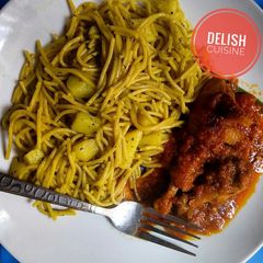 A picture of Spaghetti and Stew.