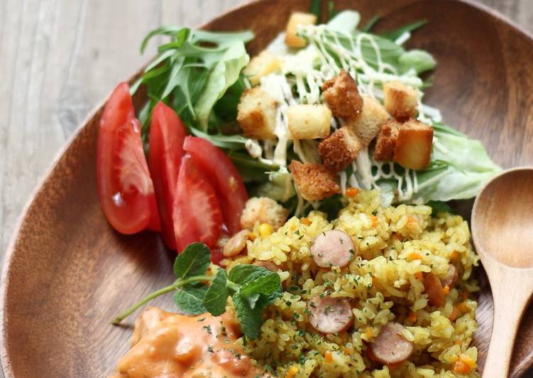 Step-by-Step Guide to Make Ultimate Curry Pilaf with Chicken in Tomato-Cream Sauce