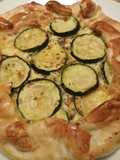 Zucchine, feta and sun dried tomato pie