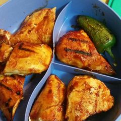 A picture of BBQ Chicken and Jalapeño.