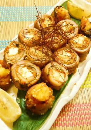 A picture of Grilled Pork and Kimchi Rolls.