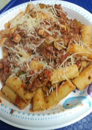 A picture of Rigatoni and Sauce.