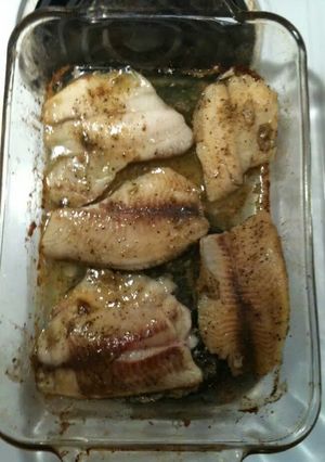A picture of Lemon pepper fish fillets.