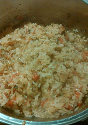 A picture of Portuguese rice.