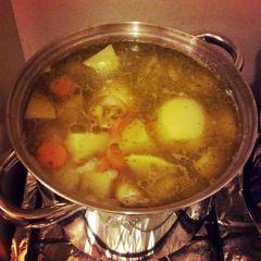 A picture of L's Homemade Chicken Soup.
