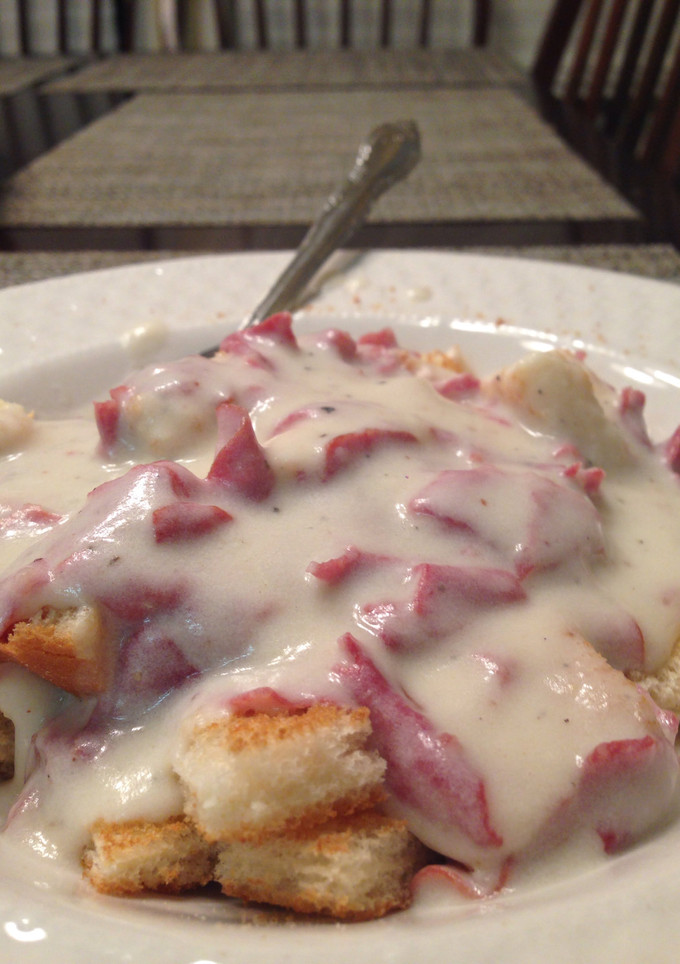 A picture of Chipped Beef On Toast.