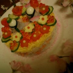 A picture of Hina Matsuri Sushi Cake.