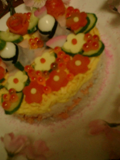 A picture of Hina Matsuri Sushi Cake.