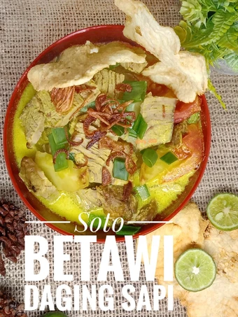 Cara Gampang Menyiapkan Resep Soto betawi daging sapi yang Lezat Sekali Anti Ribet, Uenak Banget