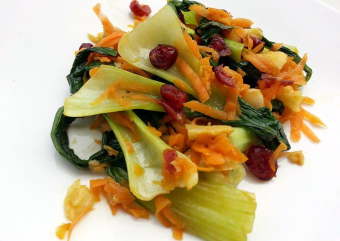Bak Choy With Dried Cranberries Salad