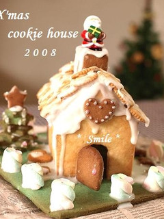 A picture of Christmas Cookie House.