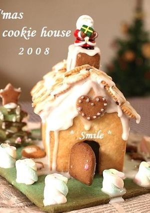 A picture of Christmas Cookie House.