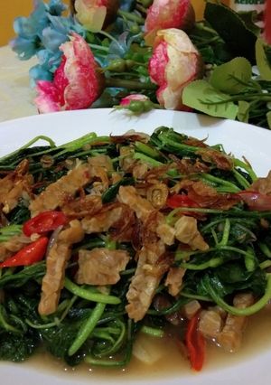 Foto resep Tumis bayam + tempe