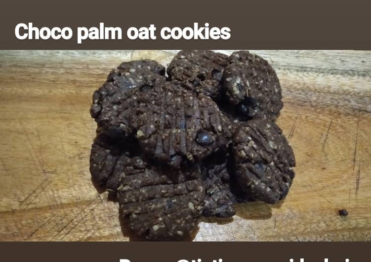 Choco palm oat cookies