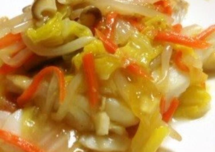 Recipe of Speedy ☆ Easy ☆ Cod and Vegetables in Ankake Sauce