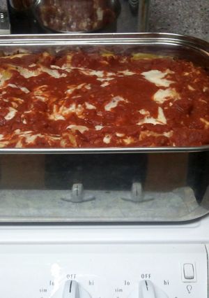 A picture of Mom's Lasagne.