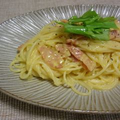 A picture of Coffee Creamer Pasta Carbonara.