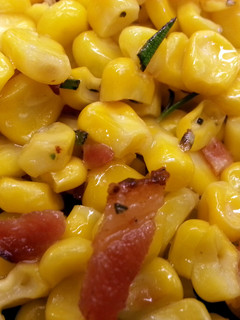 A picture of Corn w/ Bacon & Herbs.