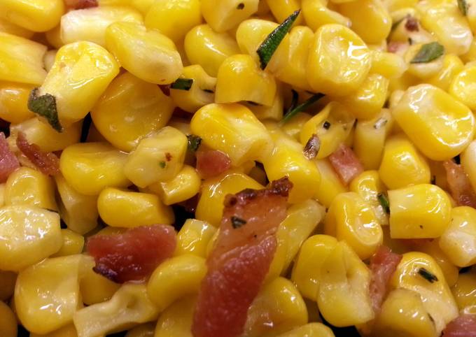 Corn w/ Bacon & Herbs