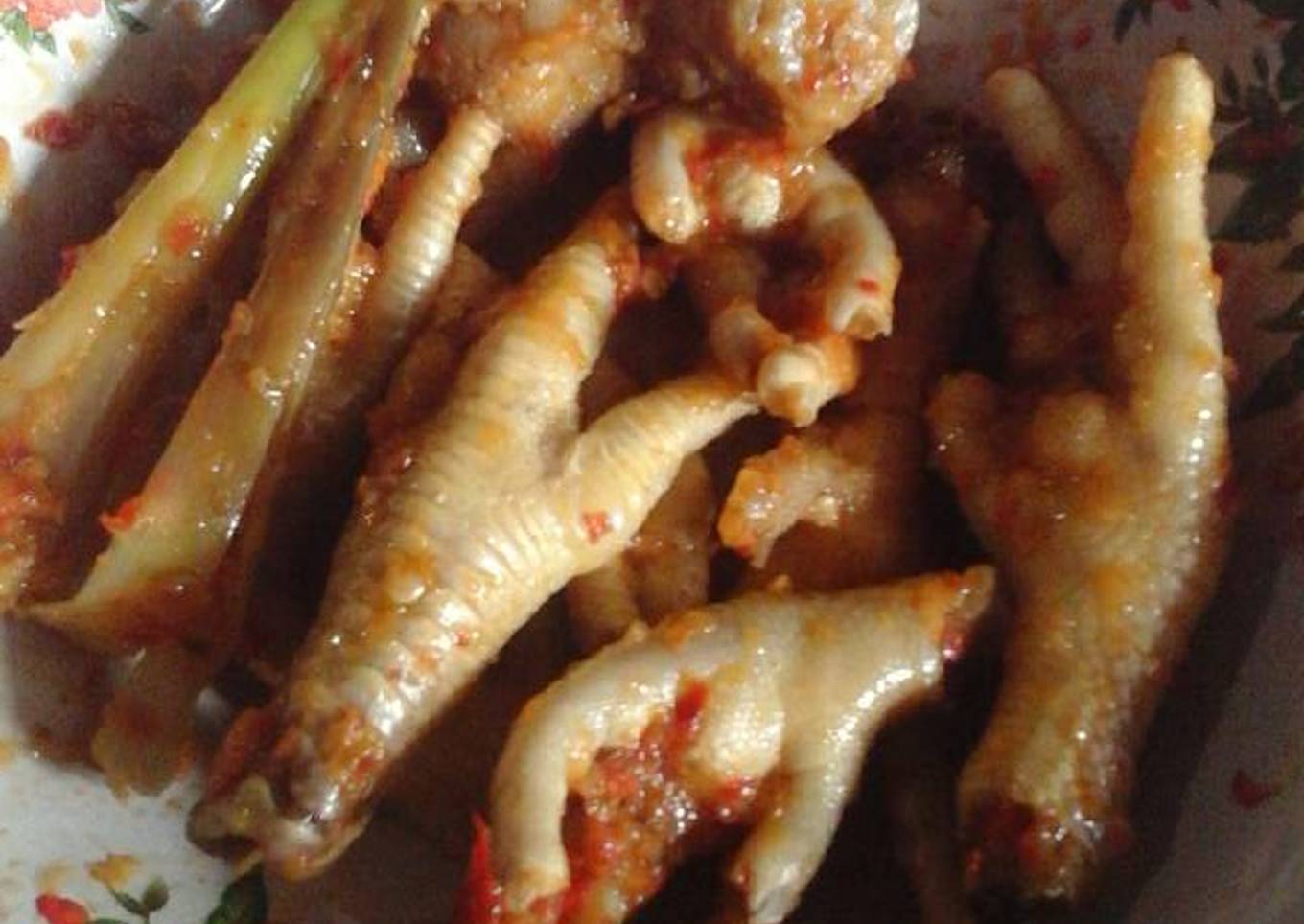 Ceker ayam bumbu balado