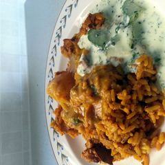 Chicken biryani A picture of Chicken biryani.