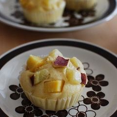 A picture of Sweet Potato Steamed Bread Made with Pancake Mix.