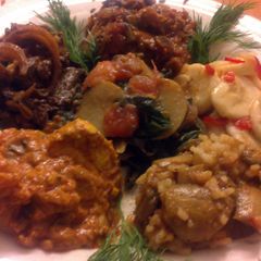 A picture of Sig's Andhra Lamb Chilli Curry.