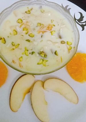 A picture of Fruit custard.