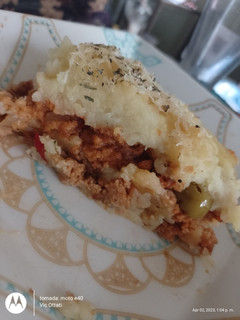Una foto de Pastel de papa vegano