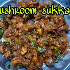 A picture of Mushroom sukka recipe | Spicy Mushroom Chukka (dry) recipe.