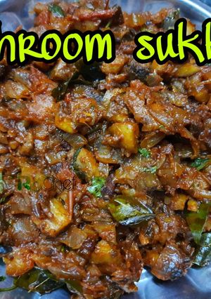 A picture of Mushroom sukka recipe | Spicy Mushroom Chukka (dry) recipe.