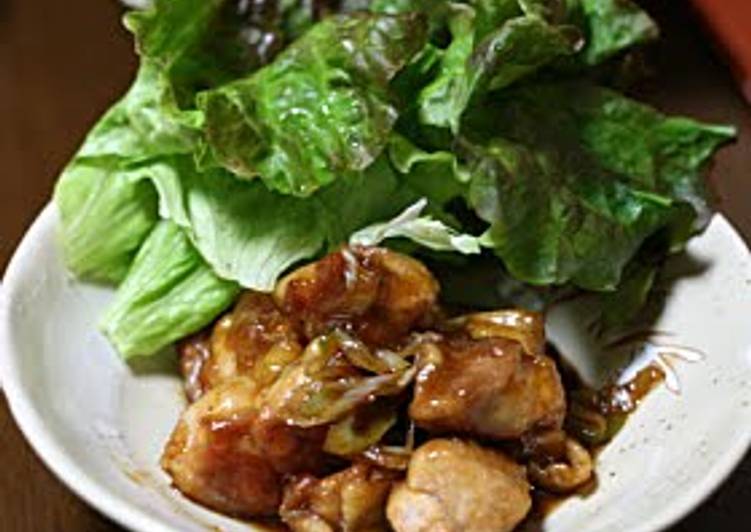 Recipe of Favorite Yakitori-style Chicken in a Frying Pan