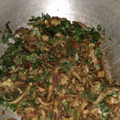 A picture of Karela pyaz.